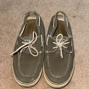 Sperry Men's Olive Boat Shoes